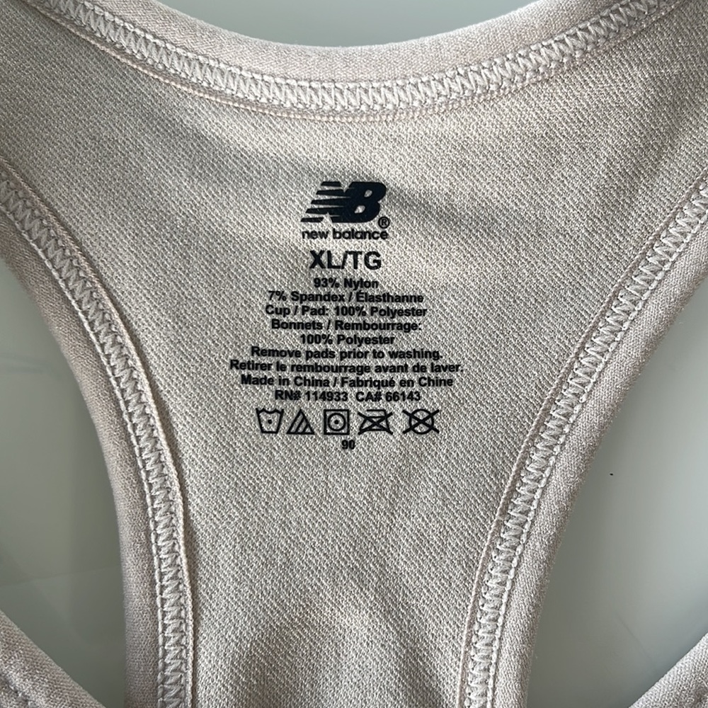 NWT NEW BALANCE NB SPORTS BRA SIZE XL WORKOUT GYM WEAR - Picture 3 of 5
